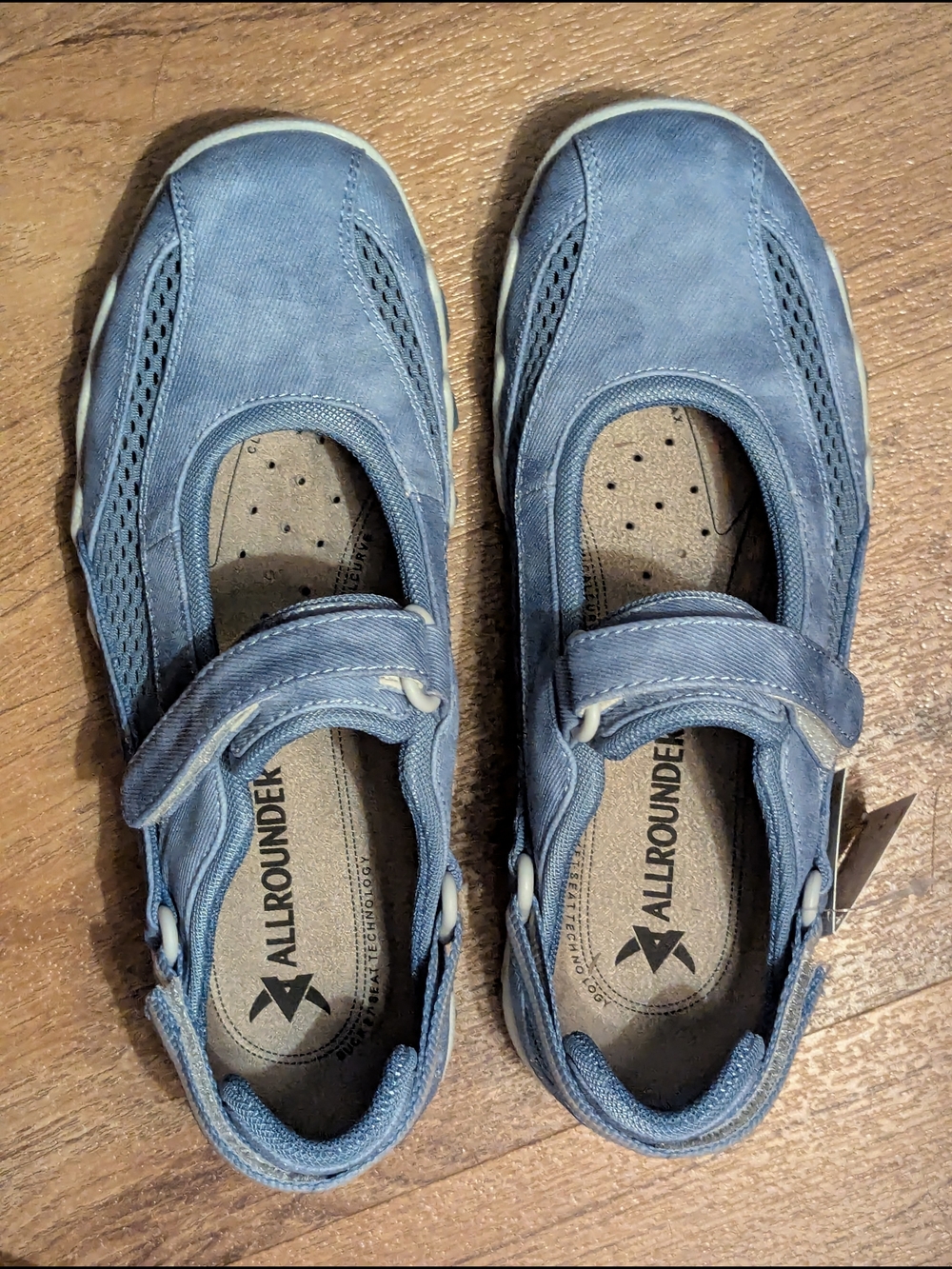 Allrounder by Mephisto Niro Women's Athletic Mary Jane Shoes Size 6 Blue Heaven